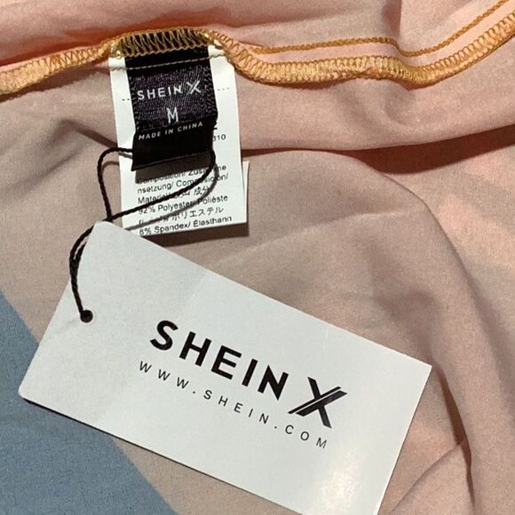 SHEIN NEW ISHAARAH TIE BACK COLOR BLOCK MINI DRESS SIZE MEDIUM - Picture 11 of 12